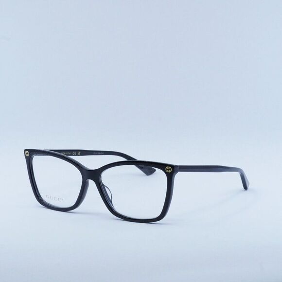 NEW GUCCI GG0025O 001 BLACK EYEGLASSES - Picture 1 of 11
